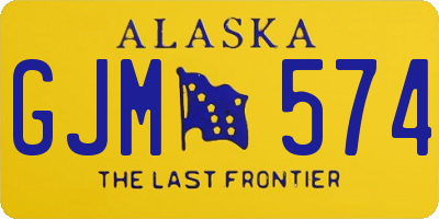 AK license plate GJM574