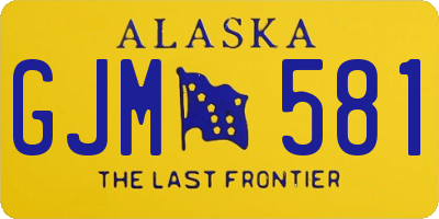 AK license plate GJM581