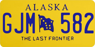 AK license plate GJM582