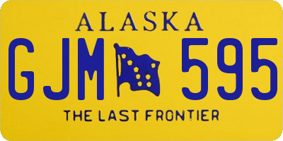 AK license plate GJM595