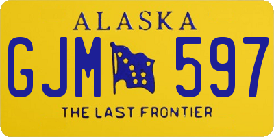 AK license plate GJM597
