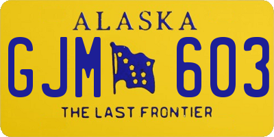 AK license plate GJM603