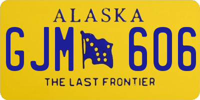 AK license plate GJM606