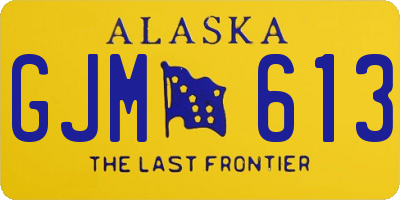 AK license plate GJM613