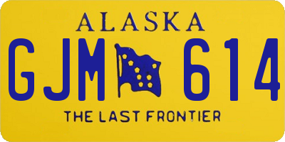 AK license plate GJM614