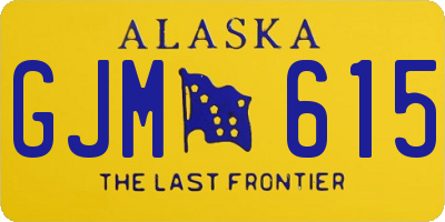 AK license plate GJM615
