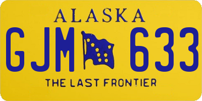 AK license plate GJM633