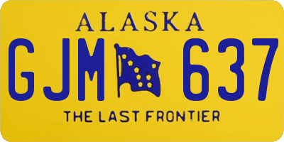 AK license plate GJM637