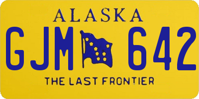 AK license plate GJM642