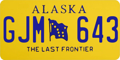 AK license plate GJM643