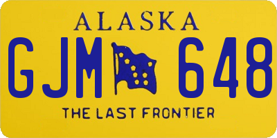 AK license plate GJM648