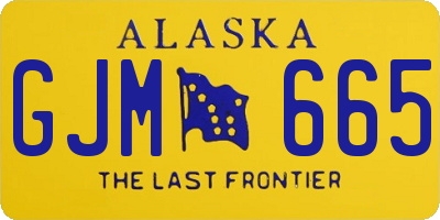 AK license plate GJM665