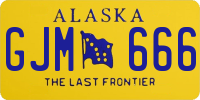 AK license plate GJM666