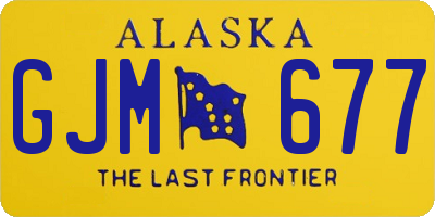AK license plate GJM677