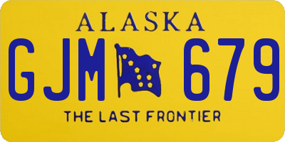 AK license plate GJM679