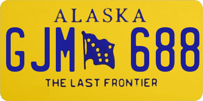 AK license plate GJM688