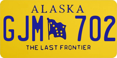 AK license plate GJM702