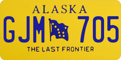 AK license plate GJM705
