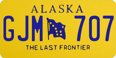 AK license plate GJM707