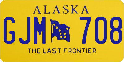 AK license plate GJM708