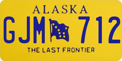 AK license plate GJM712