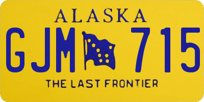 AK license plate GJM715