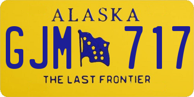 AK license plate GJM717