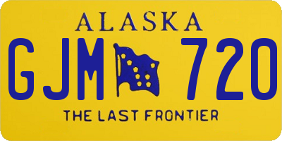 AK license plate GJM720