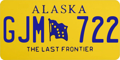 AK license plate GJM722