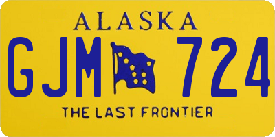 AK license plate GJM724