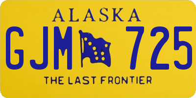 AK license plate GJM725