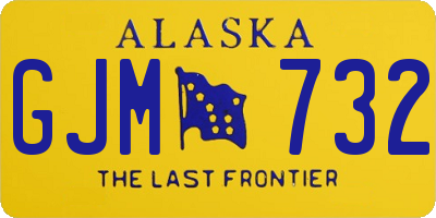 AK license plate GJM732