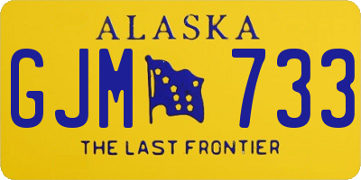AK license plate GJM733