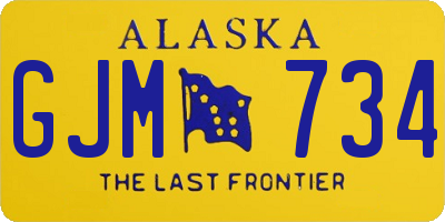 AK license plate GJM734