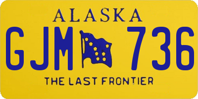 AK license plate GJM736