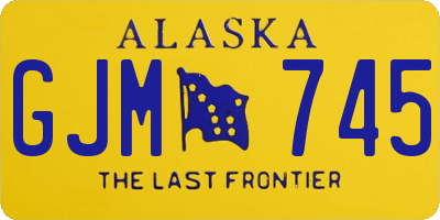 AK license plate GJM745