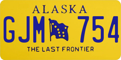 AK license plate GJM754