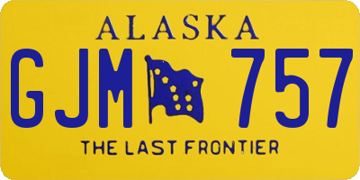 AK license plate GJM757