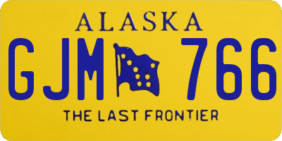 AK license plate GJM766