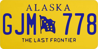 AK license plate GJM778