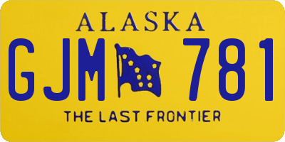 AK license plate GJM781