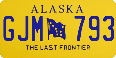 AK license plate GJM793