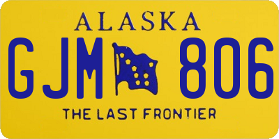 AK license plate GJM806