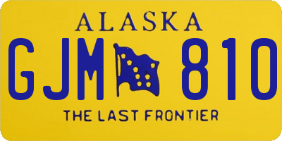 AK license plate GJM810