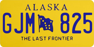 AK license plate GJM825