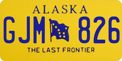 AK license plate GJM826