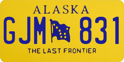 AK license plate GJM831