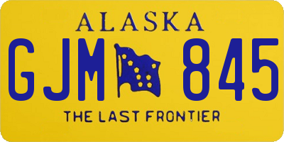 AK license plate GJM845