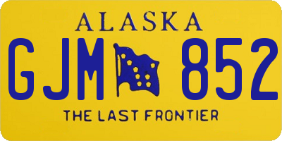AK license plate GJM852