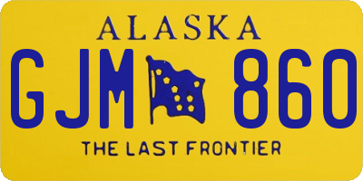 AK license plate GJM860